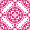 Abstract seamless ornamental watercolor damask flower paint tile pattern for fabric