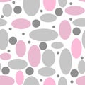 Abstract seamless oval circles retro pattern