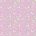 Abstract seamless pale pattern with dots and foil spots