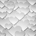 Abstract Seamless Paper valentine love heart symbol