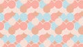 Abstract seamless pastel vector pattern with circle waves. Royalty Free Stock Photo