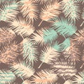 Abstract seamless pattern with animal print, tropical plants and geometric shapes. Royalty Free Stock Photo