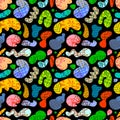 Abstract seamless pattern. Artistic background with transparancy design elements. Vector illustration