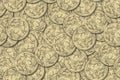 Abstract seamless pattern background. Australian one dollar coin Royalty Free Stock Photo
