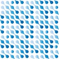 Abstract seamless pattern background of blue gradient connected dots in diagonal arrangement. Rainy day theme. Vector Royalty Free Stock Photo