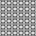 Abstract seamless pattern background. Maze of black geometric design elements isolated on white background. Vector Royalty Free Stock Photo