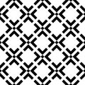 Abstract seamless pattern background. Maze of black geometric design elements isolated on white background. Vector Royalty Free Stock Photo