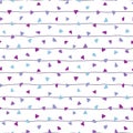 Abstract seamless pattern. Background of triangles with lines. Repeated cute small triangle. Geometric color printed. Repeating ti Royalty Free Stock Photo