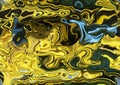 Abstract seamless pattern background with zigzag and waves in golden, blue and green tones. Artistic image processing created Royalty Free Stock Photo