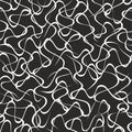 Abstract seamless pattern. Black and white curl line background. ector illustration.