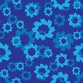 Abstract seamless pattern, blue color Royalty Free Stock Photo