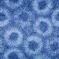 Abstract seamless pattern. Blue degrade denim with flowers pattern. Repeated dye tie background. Indigo dye tye backdrop. Faded ef Royalty Free Stock Photo