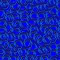 Abstract seamless pattern with blue hexagons Royalty Free Stock Photo