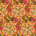 Abstract seamless pattern of the bodies of girls in bikinis Royalty Free Stock Photo