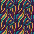 Abstract seamless pattern. Bright wavy stripes. Interlocking lines