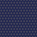 Abstract seamless pattern. Seamless circle vector background. Blue and gold texture. Graphic pattern with circles and lines. Royalty Free Stock Photo