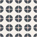 Abstract seamless pattern from circles divided into four parts. Royalty Free Stock Photo