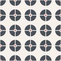 Abstract seamless pattern from circles divided into four parts.