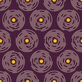 Abstract seamless pattern with circles. Geometric shapes pattern. Outline dotted circles