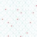 Abstract seamless pattern with circles and red dots