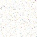 Abstract Seamless Pattern with Colorful Dots. Vector Decorative Background with Confetti. Holiday Textured Bg