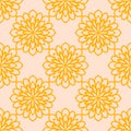 Colorful hand drawn floral seamless pattern. Abstract background with mandala flowers Royalty Free Stock Photo