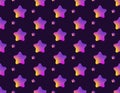 Abstract seamless pattern with colorful stars. Baby original wallpaper. Modern swatch paint for birthd