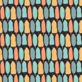 Abstract seamless pattern with colorful tropical and jungle leaves. Scandinavian style backdrop. Hand draw background of exotic Royalty Free Stock Photo