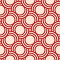 Abstract seamless pattern. Concentric circles. Intersecting repeating circles background Royalty Free Stock Photo