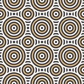 Abstract seamless pattern. Concentric circles. Intersecting repeating circles vector background Royalty Free Stock Photo