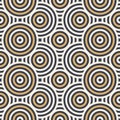 Abstract seamless pattern. Concentric circles. Intersecting repeating circles vector background Royalty Free Stock Photo