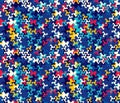 Abstract seamless pattern of corners and triangles. Optical illusion of movement. Bright youth pattern.