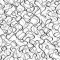 Abstract seamless pattern. Curl line background. Vector illustration Royalty Free Stock Photo