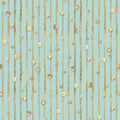 Abstract seamless pattern with 3d golden glittering acrylic paint polka dot and stripes on pastel mint green background Royalty Free Stock Photo