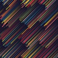 Abstract seamless pattern with diagonal lines in comic stile. Dark dynamic background with falling oblique strokes