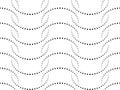 Abstract seamless pattern of dots and semitones. Wavy smooth change of parameters. Royalty Free Stock Photo