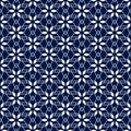 Abstract seamless pattern. Geometric blue background with floral leaf. Abstract texture with flowers leaves for design wallpapers, Royalty Free Stock Photo