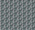 Abstract seamless pattern of geometric cubes. Gray color. 3D vector background. Royalty Free Stock Photo