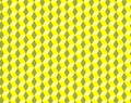 Abstract seamless pattern of geometric cubes. Yellow color. 3D vector background. Royalty Free Stock Photo