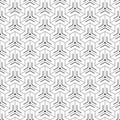 Abstract seamless pattern. Geometric tiles with triple hexagonal elements and dots