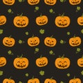 The pumkins Halloween seamless pattern.