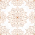 Abstract seamless pattern of gold luxury mandala with floral elements. Decorative vintage golden ornament. Ethnic mosaic oriental Royalty Free Stock Photo