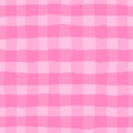 Abstract seamless pattern with grid checkerred. Simple pink background.Vector illustration.