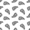 Abstract seamless pattern with hand drawn flourish