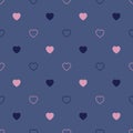 Abstract seamless pattern with hearts. Valetines day, birthday o Royalty Free Stock Photo