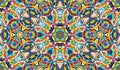Abstract seamless pattern with kaleidoscope. Bright saturated colors for your design. Royalty Free Stock Photo