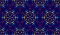 Abstract seamless pattern with kaleidoscope. Symmetric patterns of reflections of figures. Royalty Free Stock Photo