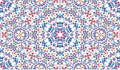 Abstract seamless pattern with kaleidoscope. Symmetric patterns of reflections of figures. Royalty Free Stock Photo