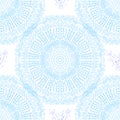 Abstract seamless pattern. Lacy mandala decorative elements. Hand drawn background for textile, fabric, stationery