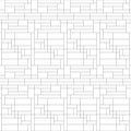 Abstract seamless pattern of lines and blocks. Illustration in the style of outline. Royalty Free Stock Photo